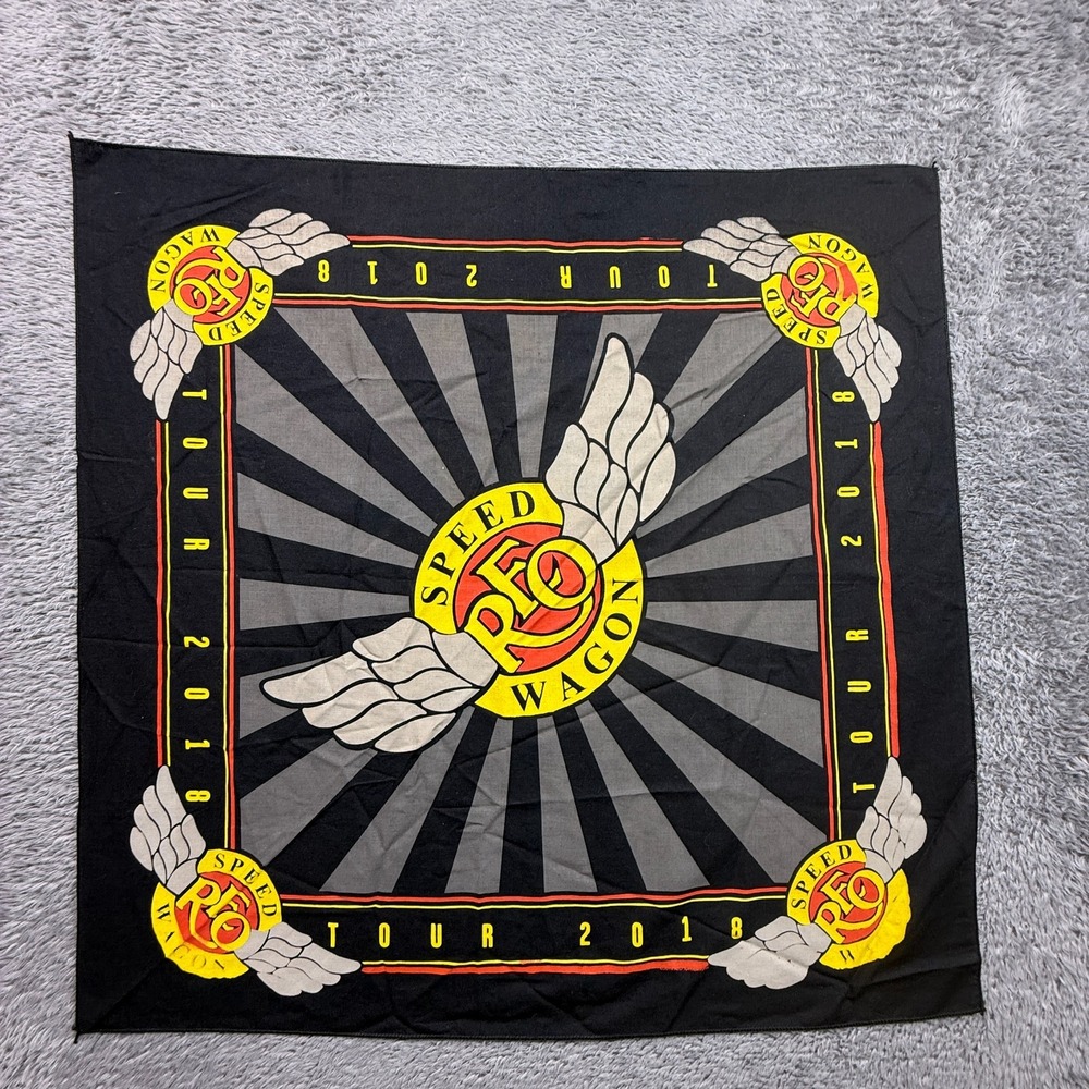 REO Speedwagon Tour 2018 Bandana Concert Scarf Music Memorabilia Band Merch